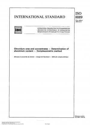 Chromium ores and concentrates; determination of aluminium content; complexometric method
