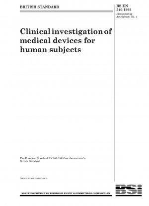 Clinicalinvestigationof medical devices for human subjects