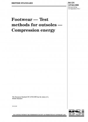 Footwear. Test methods for outsoles. Compression energy