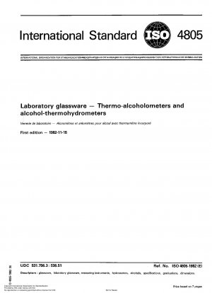 Laboratory glassware; Thermo-alcoholometers and alcohol-thermohydrometers