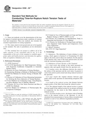 Standard Test Methods for Conducting Time-for-Rupture Notch Tension Tests of Materials