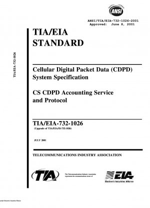 Cellular Digital Packet Data (CDPD) System Specification CS CDPD Accounting Service and Protocol
