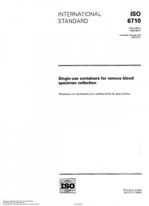 Single-use containers for venous blood specimen collection