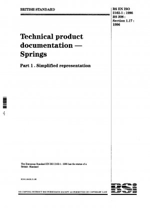 Technical product documentation. Springs. Simplified representation