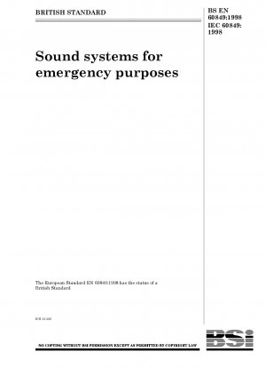 Sound systems for emergency purposes