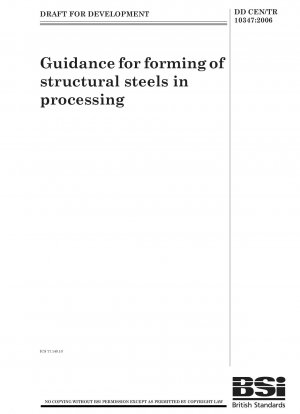 Guidance for forming of structural steels in processing