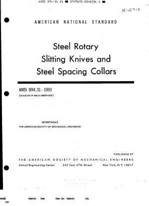 Steel rotary slitting knives and steel spacing collars