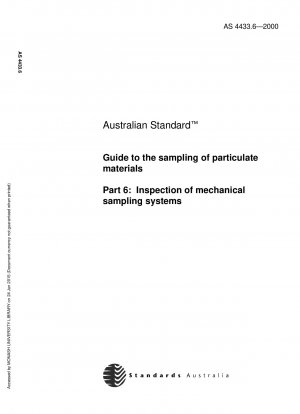 Guide to the sampling of particulate materials - Inspection of mechanical sampling systems