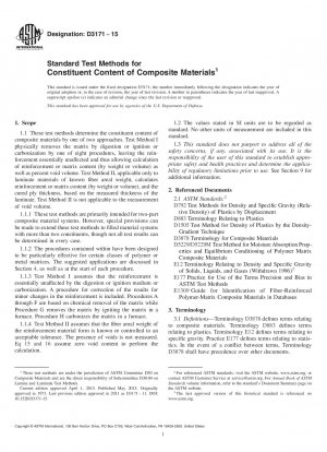 Standard Test Methods for  Constituent Content of Composite Materials