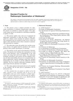Standard Practice for  Radioscopic Examination of Weldments