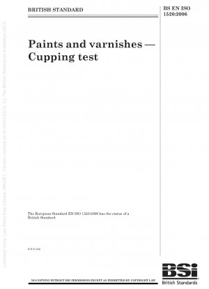 Paints and varnishes — Cupping test