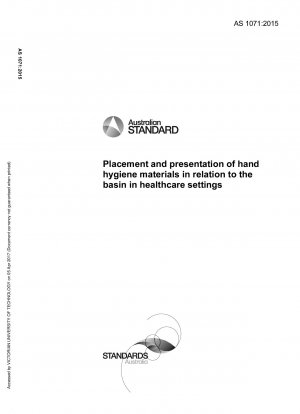 Placement and presentation of hand hygiene materials in relation to the basin in healthcare settings