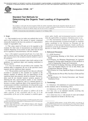 Standard Test Methods for Determining the Organic Treat Loading of Organophilic Clay