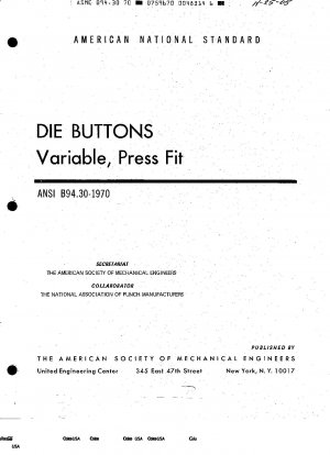 Die buttons - Variable, press fit