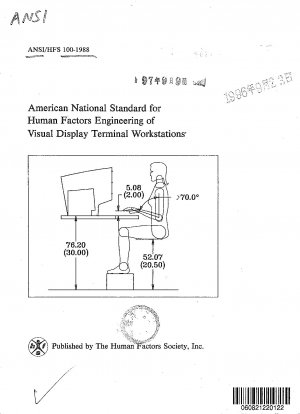 American National Standard for Human Factors Engineering of Visual Display Terminal Workstations.