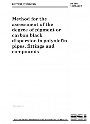 Method for the assessment of the degree of pigment or carbon black dispersion in polyolefin pipes, fittings and compounds
