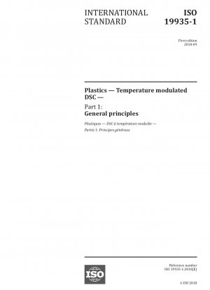 Plastics - Temperature modulated DSC - Part 1: General principles