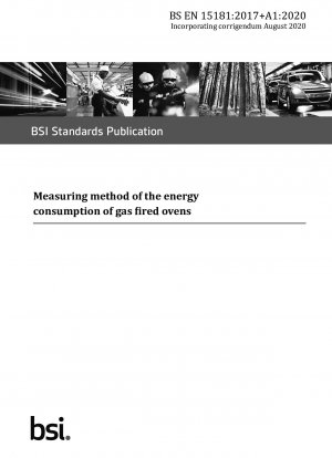 Measuring method of the energy consumption of gas fired ovens