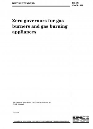 Zero governors for gas burners and gas burning appliances