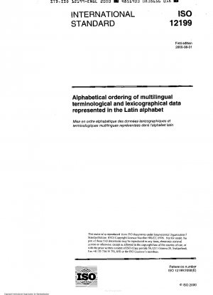 Alphabetical ordering of multilingual terminological and lexicographical data represented in the Latin alphabet