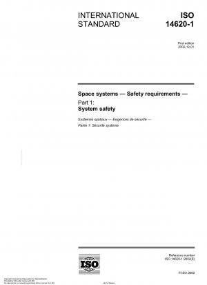 Space systems - Safety requirements - Part 1: System safety