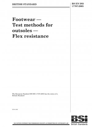 Footwear - Test methods for outsoles - Flex resistance