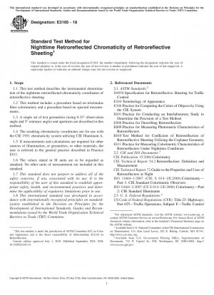 Standard Test Method for Nighttime Retroreflected Chromaticity of Retroreflective Sheeting
