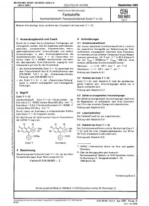 Medical microbiology; dyes; xanthene dye, fluorescein derivate eosin Y (=G)