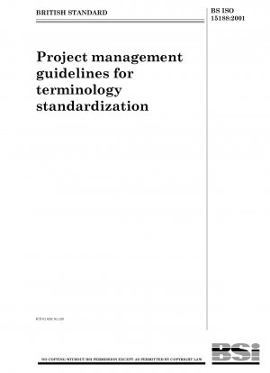 Project management guidelines for terminology standardization