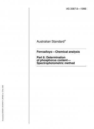 Ferroalloys - Chemical analysis - Determination of phosphorus content- Spectrophotometric method