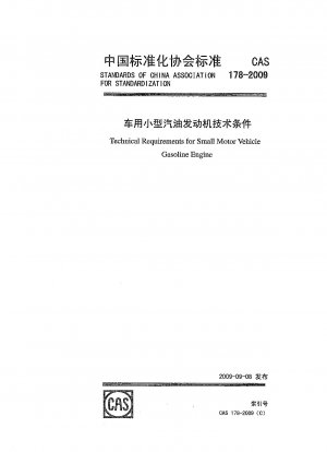 Technical Requirements for Small Motor Vehicle Gasoline Engine
