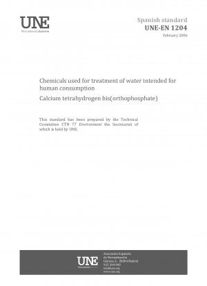 Chemicals used for treatment of water intended for human consumption - Calcium tetrahydrogen bis(orthophosphate)