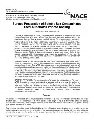 Surface Preparation of Soluble Salt Contaminated Steel Substrates Prior to Coating (Item No. 24243)