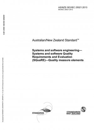 Systems and Software Engineering Systems and Software Quality Requirements and Evaluation (SQuaRE) Quality Measurement Elements