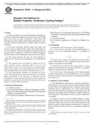 Standard Test Method for Rubber Property—Extension Cycling Fatigue