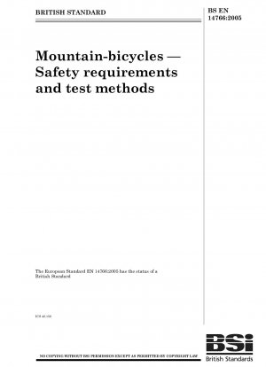 Mountain-bicycles - Safety requirements and test methods