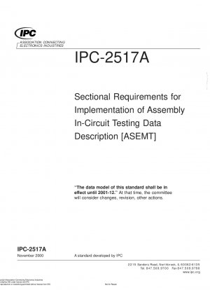 Sectional Requirements for Implementation of Assembly In-Circuit Testing Data Description [ASEMT]