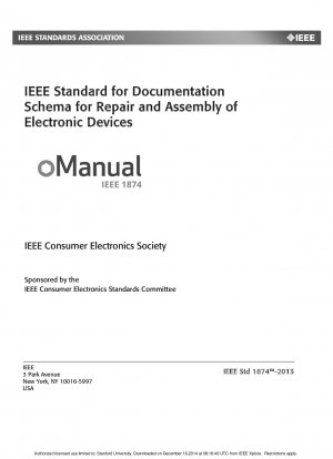 IEEE Standard for Documentation Schema for Repair and Assembly of Electronic Devices