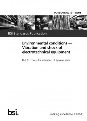 Environmental conditions. Vibration and shock of electrotechnical equipment. Process for validation of dynamic data