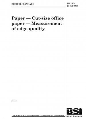 Paper. Cut-size office paper. Measurement of edge quality