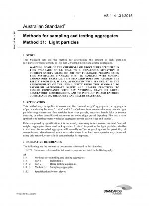 Methods for sampling and testing aggregates, Method 31: Light particles