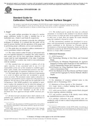 Standard Guide for Calibration Facility Setup for Nuclear Surface Gauges