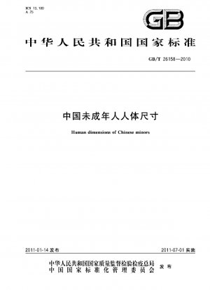 Human dimensions of Chinese minors