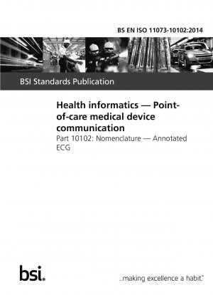 Health informatics. Point-of-care medical device communication. Nomenclature. Annotated ECG