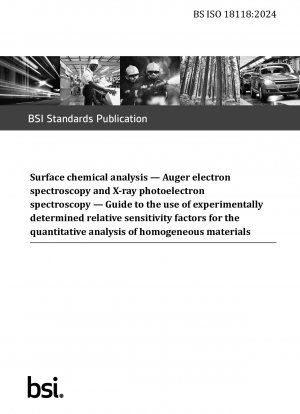 Surface chemical analysis. Auger electron spectroscopy and X-ray photoelectron spectroscopy. Guide to the use of experimentally determined relative sensitivity factors for the quantitative analysis of homogeneous materials