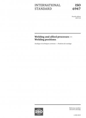 Welding and allied processes — Welding positions