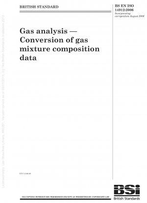 Gas analysis — Conversion of gas mixture composition data