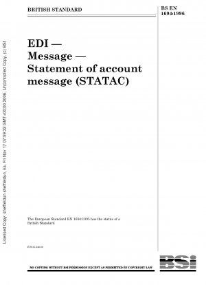EDI — Message — Statement of account message (STATAC)