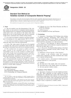 Standard Test Method for Volatiles Content of Composite Material Prepreg