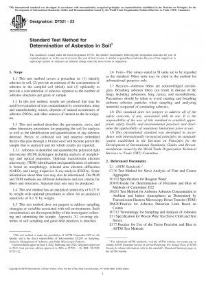 Standard Test Method for Determination of Asbestos in Soil